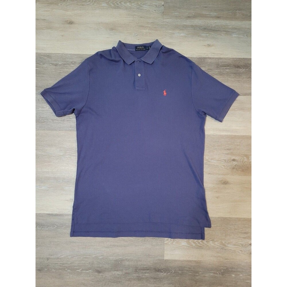 Mens Blue Polo Ralph Lauren Polo Preppy Business Dress Collegiate Collared L